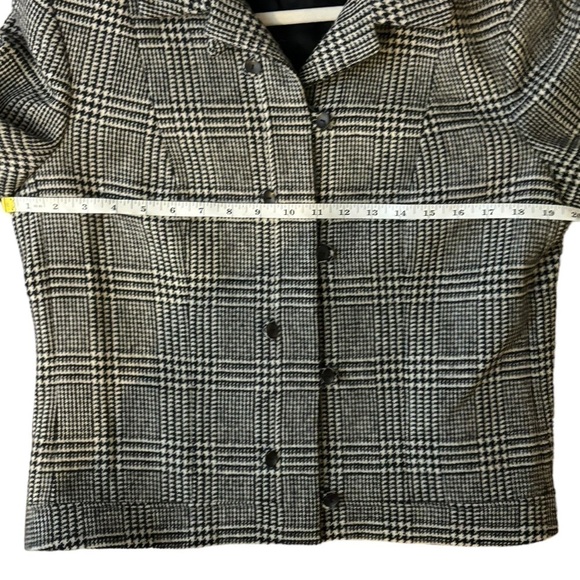 Armand Ventilo Vintage Black White Houndstooth Wool Blazer Size 44 US 8 - Picture 8 of 10